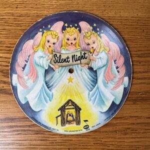 Vintage 1940s VOCO Silent Night Away In A Manger Picture Disc Record